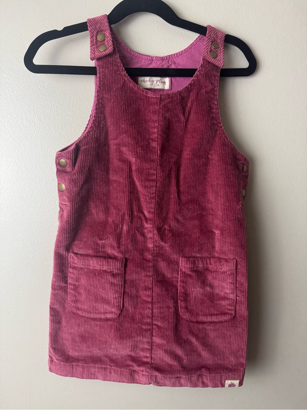 cheeky plum Corduroy Pinafore Size 6Y